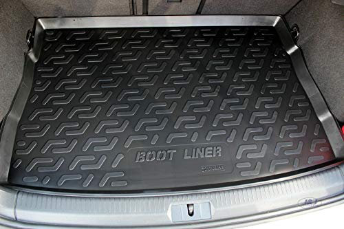 J&J AUTOMOTIVE | Tapis De Coffre Caoutchouc Premium Compatible avec Golf 7 3 / 5P. Berlina 2012-2019, Bord Haut, Antidérapant, Inodore, Toutes Saisons