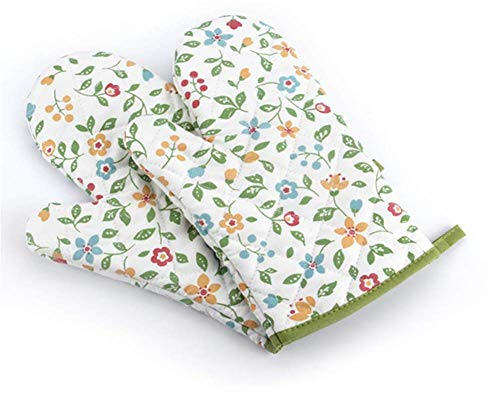 Molinter Ofenhandschuhe Topflappen Hitzebeständige Topfhandschuhe Backhandschuhe Mikrowellen Handschuhe aus Baumwolle für Backen Küche Kochen 1 PCS