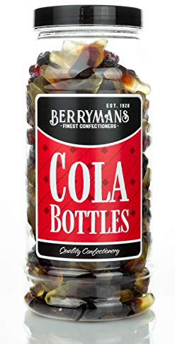 Original Cola Bottles Retro Sweets Gift Jar by Berrymans Sweet Shop - Classic Sweets, Traditional Taste.