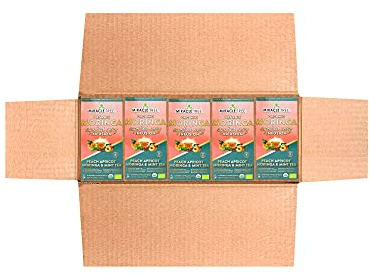 Miracle Tree's Moringa Energy Tea - Peach Mint Apricot | Super Caffeinated Blend | Healthy Coffee Alternative, Perfect for Focus | Organic Certified & Non-GMO | 5 X 16 Pyramid Sachets