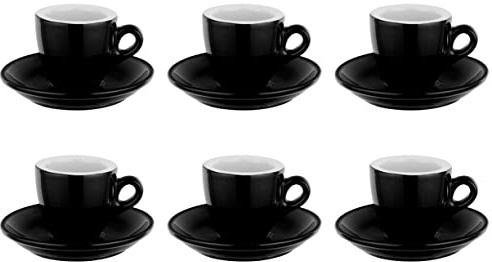 Nuova Point Espressotasse PALERMO schwarz 56 ml - 6 Tassen
