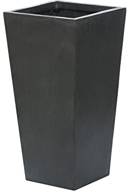 Luxenhome Stein-Pflanztöpfe, große Pflanzgefäße für Innen- und Außenbereich, 47 cm hoher Übertopf für Veranda, Blumentöpfe, Pflanztopf für Terrasse, Wohnzimmer, Macetas para Plantas Interieur, elegant