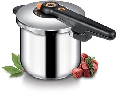 Tescoma 702108 Pentola a Pressione 7.5 Litri, Apertura semplificata, Bassa/Alta Pressione, Linea SmartCLICK