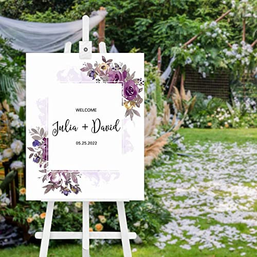Personalizado Letrero de Madera, Letrero de Bienvenida para Boda y Recepción, 20 x 16 Pulgadas