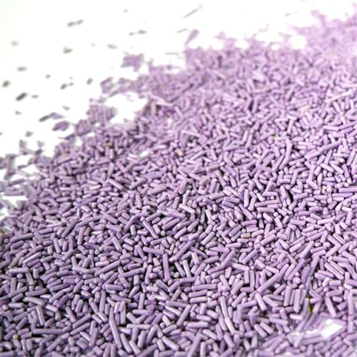Streuselheld Jimmies Lila (Mauve) 40g Zuckerstreusel | lila Sprinkles zum Verzieren essbare Streusel für Gebäckkrationen wie Torten, Kuchen, Muffins und Keksen