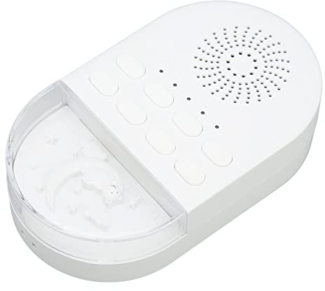 White Noise Machine, Wiederaufladbare USB-Schlafgeräusche, White Noise Machine, 10 Natürliche Geräusche, 2 Schlaflieder, Nachtlicht, Musik, Schlafhilfe für Babys