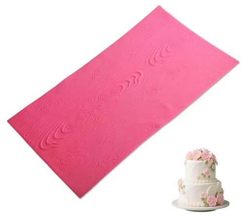 Wood Grain Tree Bark Silicone Mould Rectangle Cake Mold 3D Tree Bark Texture Design Fondant Impression Mat for Cake Decorating DIY Chocolate Bakery Baking Tool Candy Gum Paste Polymer Clay