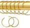 20 Stück gardinenringe zum öffnen,50mm Gardinenringe Vorhangringe,Rundringe Vorhang Clips Duschvorhang Metallklammern für Vorhänge und Gardinenstangen（golden）