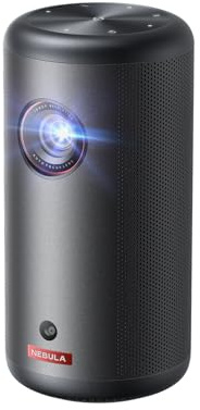 Anker Nebula Capsule 3 GTV Projector, Netflix Officially Licensed, 1080P Smart Mini Projector with Wi-Fi, 2.5 Hrs of Playtime, 120-Inch Display, Dolby Digital, Ultra Portable for Any Space (Renewed)