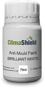 SmartSeal Anti Mould Paint - 75ml Sample - For Walls & Ceilings in Bathrooms, Kitchens & Bedrooms. Ultimate Protection Against Dangerous Mould - 5yr Mould Resistance - Brilliant White Finish