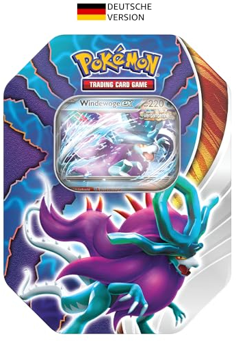 Pokémon-Sammelkartenspiel: Tin-Box Paradoxclash: Windewoge-ex (1 holografische Promokarte & 4 Boosterpacks)