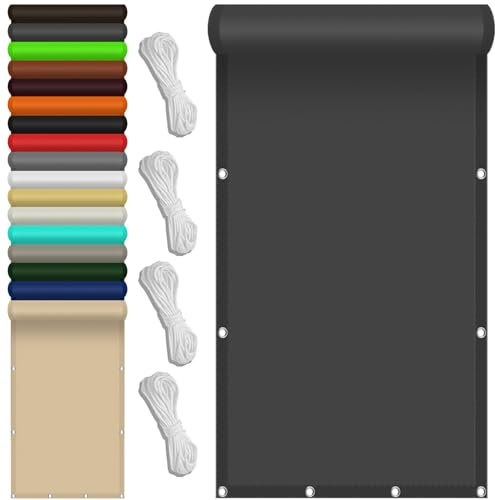 Voile Ombrage Ajourée Tissu d'ombrage 3 x 4 m Imperméable Protection UV 98% Rayons Toile Pergola Rechange Voile d'ombrage Auvent pour Extérieur, Jardin, Terrasse, Gris Foncé