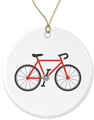 Weihnachtsbaumschmuck Fahrrad Radsport Für Fahrradliebhaber Weihnachtsschmuck Multicolor Weihnachtsanhänger Premium Runde Keramik Ornament Für Hausdeko Geschenke Party