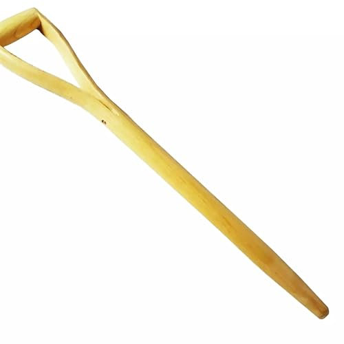 Equip247uk 28” Split YD Toon Wood Tapered Hardwood D Handle | 28 Inch 71cm Toon Wood Handle with YD Grip | Spare Replacement for Garden Fork Spade Shovel