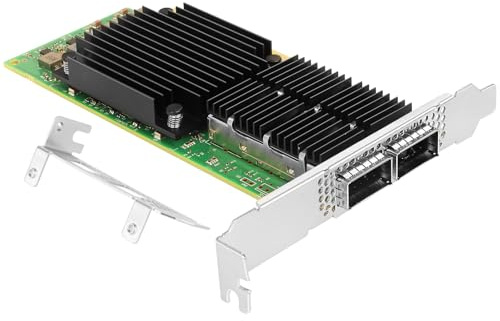 Euqvos PCIe Ethernet Network Card for Mellanox MCX556A-EDAT ConnectX-5 Chipset PCIe 4.0 X16 100Gb Dual Port QSFP28 LAN Card Support Windows Server/Windows/Linux/VMware/ESX
