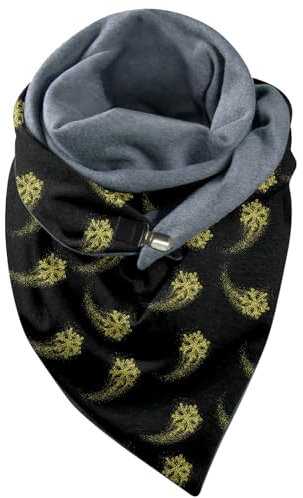 Schal Damen Winter Strickschal Damen Damen Schal Mit Knopf Dreiecksschal Elegant Klassischer Winter Dreieck Schals Weihnachten Warme Winterschal Damenschal Soft Einfarbig Herbstscha