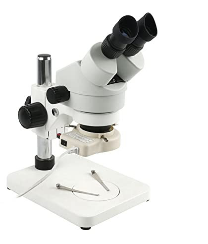 Mikroskop 7X-45X Kontinuierliches Zoom-Binokular-Stereomikroskop WF10X / 20MM-Okulare 56 LED-Licht for mobiles Reparatur-PCB-Lötwerkzeug(Bianco)