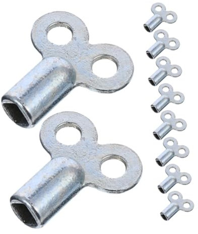 EXHUMKY 10pcs Exhaust Valve Key Square Hole Key Radiator Bleed Valve Metal Heater Bleed for Bleeding Radiators Air Vent