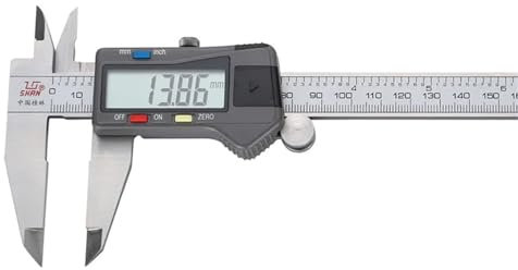 STRAFBRG SHAN Digital Calipers 0-150/200/300/500mm Gauge Stainless Steel Ruler Inch/MM Electronic Micrometer Measuring Tools,Withstand Heavy Use(Bianco)