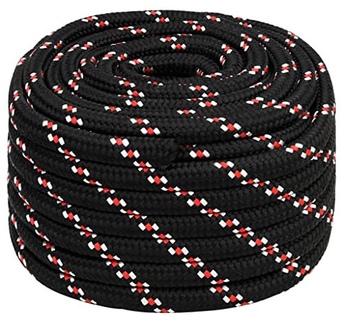 PP Seil, Geflochtenes Outdoor Tauwerk, UV-beständig und Abriebfest, Textilseil, Bootsleine, Nylonseil für Landwirtschaft Schifffahrt Camping, 20 mm x 25 m