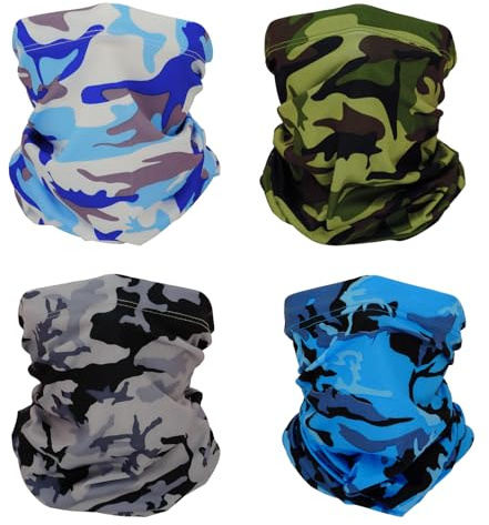 SMEHCF 4 Kühlende Halsgamaschen Mehrzweck Bandanas für Damen Herren