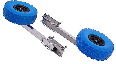 Qussse Heckräder aus Edelstahl, Schlauchboot Slipräder 25cm Bootsräder Schlauchbooträder bis zu 150kg Transporträder für Schlauchbooten und Anhängern