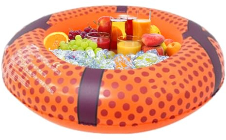 Barretta gonfiabile da piscina, a forma di palla sportiva, per bevande gonfiabili, per feste di laurea, portatile, secchiello per ghiaccio galleggiante per bevande alla birra refrigerate, per servire