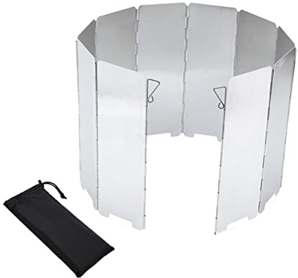 Milisten Windschutz Für Campingkocher Kocher Windschutz Outdoor-kocher Camping-geräte Aluminiumlegierung Abnehmbar Zusammenfaltbar Wärmeverlust Verhindern Garen Beschleunigen Picknick Wande