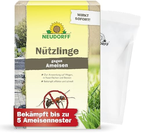 Neudorff Nützlinge gegen Ameisen – 5 Mio. SF-Nematoden zur natürlichen und schnellen Bekämpfung von Ameisen und Ameisennestern auf Rasen, Wegen & Co.