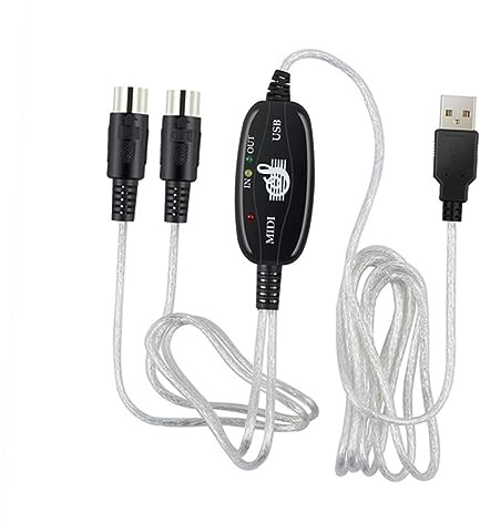 Kisangel Cavo Midi Da Cavo Midi Usb Per Collegamento Tastiera Chip Ftp Ad Alte Prestazioni Per Stabilità Segnale in Ingresso e Trasmissione Dati Veloce Compatibile Windows Xp Vista