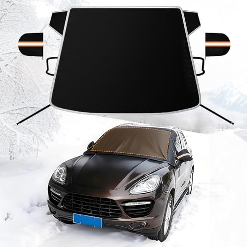 APAKA Copertura Parabrezza Auto, Oxford Copri Parabrezza Invernale, Pellicole Protettive Antighiaccio, da UV, Sole, Grandine, Gelo, Contro Neve, Adatto per la Maggior Parte delle Auto, 180 x 120cm
