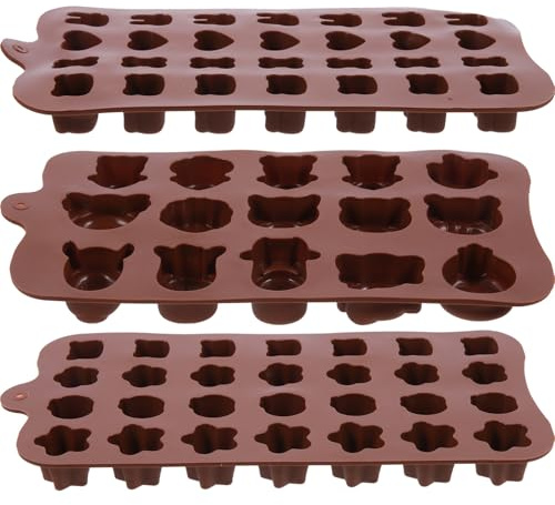 LOLIPPYY 3 pezzi Stampi in Silicone per Cioccolato e Budino Formine Dolci Alimentari Sicure Antiaderenti e Facili da Sformare per Biscotti e Decorazioni da Te