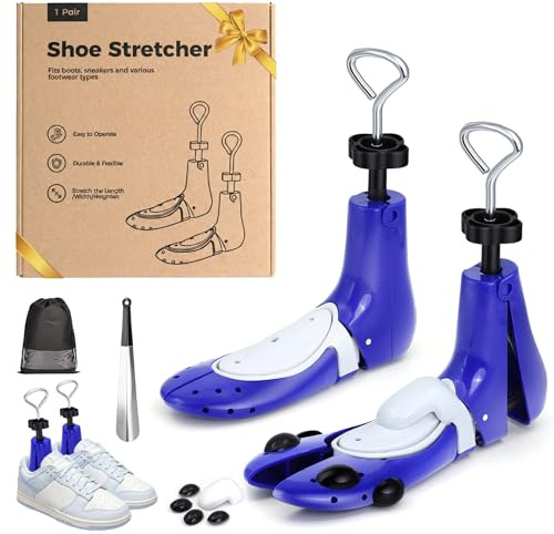 MoeQuliee Schuhspanner Herren Damen – 3-Wege Verstellbar Schuhdehner in Länge Breite Höhe, Schuhweiter für zu Enge Schuhe, Schuhdehner Schuhweiter für Sneaker Stiefel Wanderschuhe