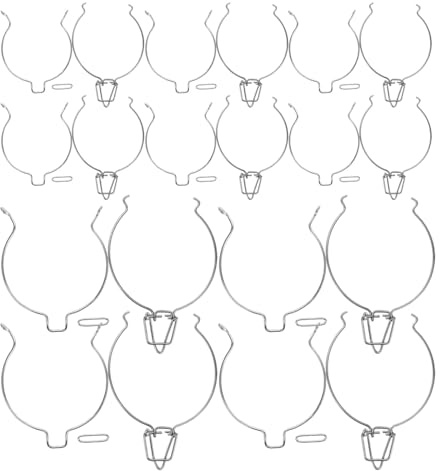 SHERCHPRY Set da 10 Morsetti Metallici per Barattoli in Vetro, Fibbia di Chiusura in Acciaio Inox, Lucchetto a Filo per Barattoli Ermetici Grandi Oltre 500ml, Accessorio per Conserve