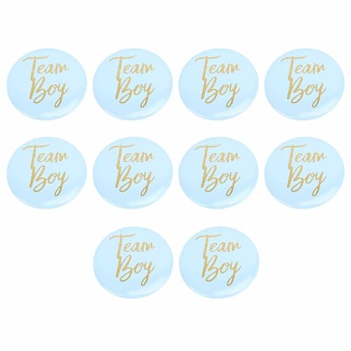 Ycauty 10 piezas de hierro compacto para fiestas prenatales, decoración de recepción de regalo para bebés, 10 unidades (azul)