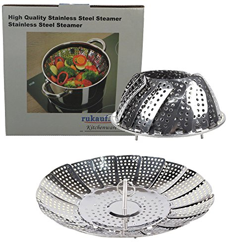 Bio Vaporiera, accessorio per pentola 14-24cm Cestello per cuocere a vapore / Accessorio per cottura a vapore / Vaporiera da pentola / Vaporiera per verdure in acciaio inossidabile