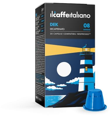 Il Caffè Italiano Kompatibla Kapslar med Nespresso Koffeinfritt – 120 st | Kaffekapslar Kompatibla med Nespresso | Stark och Distinkt Smak Made in Italy | Frhome