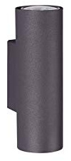 lightling modern Wandlampe Julie, 2-flammige Wandleuchte innen, Wandstrahler up and down, Wandfluter Wandspot, schwarz matt Metall, 2 x GU10 max. 35W, ø 6 cm, Höhe 18 cm