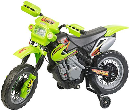 Playtastic Kindermotorräder: Kinder-Elektromotorrad mit Stützrädern, Licht- & Sound-Effekte, 3 km/h (Motorrad Kinder, Elektro Motorrad, e Bike)