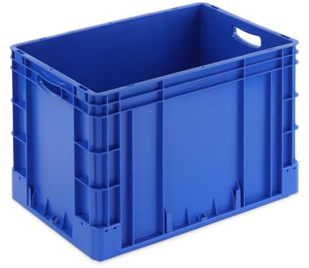DieBoxfabrik Stabile Eurobox 60x40x42cm Made in Germany | Eurobehälter in verschiedenen Höhen & Farben | Stapelbox ideal für Ordnung, Transport & Lager | Premium Qualität (420 mm, blau)