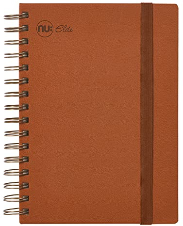Nu Notebooks - Elite Premium Range - Wire Journal Notebook - A4 Notebook - Hardback Notebook - Stationery Notebooks - Tan Journal - 120 Pages