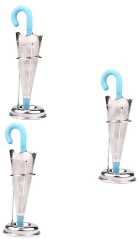 BESTonZON 3pcs Stainless Steel Tea Strainer Bottle Fine Mesh Infuser for Loose Tea Leaves Umbrella Style Reusable and Easy Clean