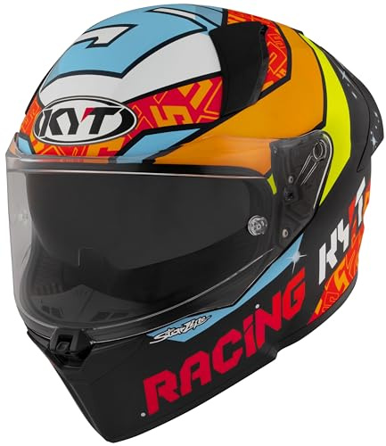 KYT R2R Max Masia 2022 Replica Integralhelm (Schwarzmatt/Orange/Blau), L (59)