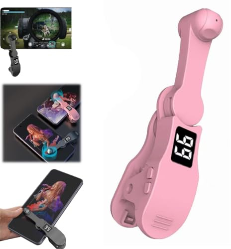 Screen Auto Clicker Tapper for Smart Phone Apps Video Live Streaming Gadget 2024 Fast Click Simulation Finger Continuous Click for Games Live Broadcasts Likes Reward Tasks (Pink)