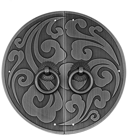 SANZHEN Türklopfer, Klassische Türklopfer, großer massiver Messingguss-Torgriff, Schwarze Schrankgriffe mit Wolkenform