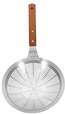 HOLIDYOYO 1pieza Cuchara Coladora Inoxidable Mango Ergonómico Espumadera Para Cocinar Para Fideos Wontons