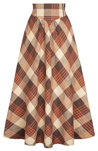 SCARLET DARKNESS Damen Viktorianischer Trachtenrock Hohe Taille Lacing Mittelalter Maxi Rock