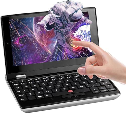 Fsjun 7.0'' Mini Laptop, Metal Touchscreen, Celeron Processor N95 Up to 3.4GHz, 12GB RAM, 1 TB SSD, Webcam, Mini HDMI, WiFi, Ultra-Light Portable Notebook PC for Travel, Business, Study, Work