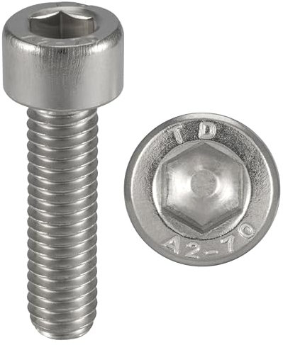 Viti INOX M3x18 mm a testa cilindrica BTR Ø 3x18 mm | Viti M3 x 18mm CHC a 6 scanalature (chiave a brugola) | Acciaio Inox A2-70 (V2A/304) | ISO 4762 / DIN 912 : CONFEZIONE DA 50 Pz - ProRaje