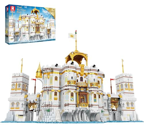 Reobrix Royal Bay Castle Bausatz 66013,Mittelalterliche Burg Klemmbausteine Set für Erwachsene,Retro Architektur Ausstellungsmodell zum Sammeln,Kreatives Geschenk für Jugendliche ab 14+ (3752 Teile)